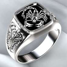 Milangirl высококачественное готическое панк скорпион мужское ретро кольцо с узором скорпиона кольца для мужчин ювелирные изделия 2024 - купить недорого