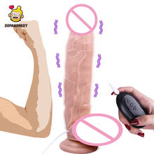 Consolador vibrador enorme de 30CM para mujer, con ventosa, pene supergrande, masaje de punto G, masturbador anal con Control remoto 2024 - compra barato