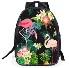 16 Inch students Backpack Children Cartoon Flamingo print Backpacks Boys Girls School Bag For teens Grade 1 to 6 Backpack 2024 - buy cheap