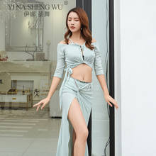 Traje de dança do ventre sensual, saia longa sexy com design solto, moda oriental profissional 2024 - compre barato