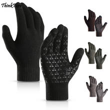 Winter Men Women Knit Ski Gloves Anti-Slip Touch Screen Full Finger Skiing Snow Gloves Fleece Warm Windproof Bike Cycling Mitten 2024 - buy cheap