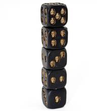 5Pcs Gold Silver Skull Dice Black Skull Balance Dice Lucky Dice Prop  Pub Bar Table Party Game Tool For Children Funny Game 2024 - buy cheap