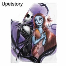 Upetstory Spring/Autumn Adults Sofa Throw Blanket Printing Nightmare Before Christmas Fleece Couch Bed Blanket Kid's Room Decor 2024 - buy cheap