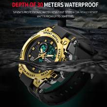 Digita-reloj deportivo para hombre, resistente al agua, con pantalla Dual, SANDA 739, Shock, Militar 2024 - compra barato