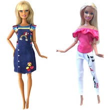 NK-muñeca Barbie de dos piezas para niñas, traje diario de ropa Noble, hermoso vestido de moda, el mejor regalo, 256B 7X 2024 - compra barato