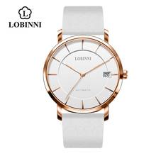 LOBINNI-relojes mecánicos de cuero para mujer, pulsera de lujo, Suiza, diseño Original 2024 - compra barato