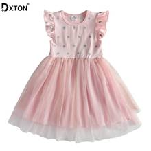 Dxton-vestido infantil de verão, vestidos para crianças, manga flare, vestido tutu, unicórnio, roupas de meninas, vestido de princesa, fantasia infantil 2024 - compre barato