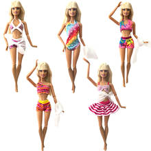 NK 5 Pcs/Set Doll Swimsuit Colorful  Bikini  Fahion Swimwear for Barbie Doll Clothes Accessories Dressing Up Kids Toy DZ 2024 - buy cheap