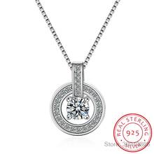 Plata de Ley 925 para mujer, joyería fina de alta calidad, cristal de circonita, corazón, solo tú, colgante, collar de 45cm de longitud 2024 - compra barato