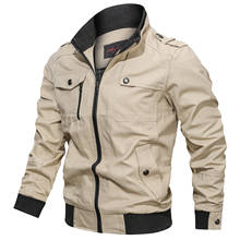 Thoshine Brand Spring Autumn 96% Cotton Men Casual Cargo Jackets Military Safari Style Outwear Army Bomber Jacket Multi Pockets 2024 - buy cheap