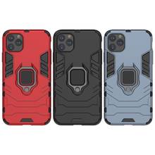 Armor Iron Man magnetic ring bracket Case for iphone 11 pro max x xr xs PC + silicone Protective Cover for iphone 8 plus 7 6 6s 2024 - buy cheap