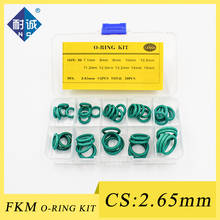 Anillo de goma verde FKM de 2,65mm de espesor, kit de clasificación, junta tórica 2024 - compra barato