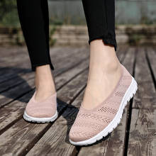 2021Women Flats Mesh Breathable Light Ladies Sneaker Walking Sneakers for Women Casual Female Shoe Shallow Footwear Mom Shoes 2024 - buy cheap