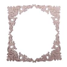 4pcs Rubber Wood Oak Carved Corner Onlay Applique Furniture Home Door Decor DIY Promotion 2024 - buy cheap