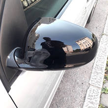 Модная яркая черная крышка для зеркала заднего вида, крышка для зеркала для VW Volkswagen Passat B6 R36 Golf 5 Jetta MK5 2024 - купить недорого
