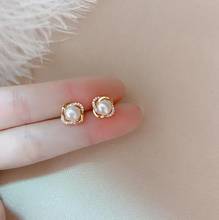 Korea INS Exquisite Crystal Pearl S925 Sterling Silver Stud Earrings Women Noble Elegant Birthday Gift Jewelry 2024 - buy cheap
