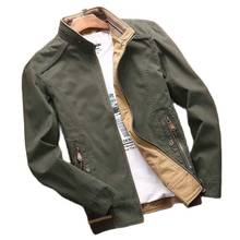 Double Side Bomber Jacket Cotton Spring Autumn Men Casual Denim Coat Business Leisure Simple Male Clothing Plus Size 4XL 2024 - buy cheap