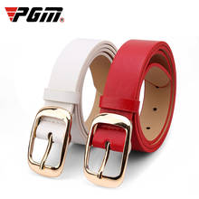 PGM golf belt 3 colours belt for women white black red 105cm pu Golden belt head beautiful ladies Decorative waistband golf ball 2024 - buy cheap