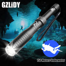 Водонепроницаемый светодиодный вспышка светильник профессиональный подводный светильник супер яркий Бейсбол летучая мышь светильник s 150 м подводный Фонари 18650 фонарь 2024 - купить недорого