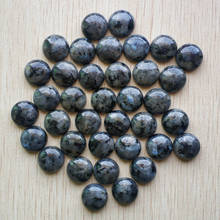 Wholesale 50pcs/lot good quality natural black spectrolite round shape cabochon 16mm beads for jewelry making free shipping 2024 - buy cheap