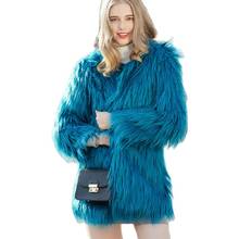 2021 New Fashion Women Clothes Imitation Mongolia Sheep Fur Overcoat Women Faux Fur Coat 2024 - buy cheap