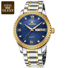 Olevs topo da marca relógio de negócios moda masculina montre homme relógio de pulso de aço inoxidável relógio de quartzo de luxo reloj hombre 2024 - compre barato