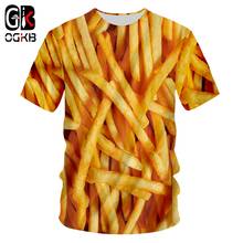 OGKB Fries 3D Tshirt Grappige T-shirt Mannen T Shirt Man Tees Streatwear Tops Korte Mouw Kleding Unisex HipHop Asian Size S-6xl 2024 - buy cheap