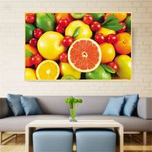 Imágenes artísticas de pared de limón y frutas verdes, pintura en lienzo, Decoración de cocina, carteles e impresiones, imágenes de pared para sala de estar sin marco 2024 - compra barato