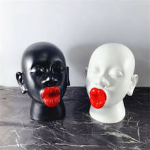 Estatua de resina abstracta de personas negras, escultura de personaje creativo, decoración de habitación, adorno, accesorios de decoración del hogar, 32cm 2024 - compra barato