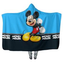 Mickey Minnie Mouse Hooded Cape Cloak Disney Series Luxury Blanket Home Flat Sheet Decoration Throw Quilt Sofa Car Bed Cover 2024 - buy cheap