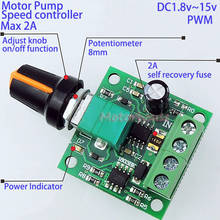 Micro Motor/controlador de velocidad de bomba, regulador de Control de velocidad de Motor PWM de bajo voltaje con función de encendido/apagado, DC 3V 5V 6V 12V 15V 2A 2024 - compra barato