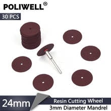 Resin Cutting Wheels 30pcs Circular Saw Blade Cut-Off Discs+3mm Diameter Mandrel Home DIY Kit for Dremel Rotary Cutting Tools 2024 - buy cheap