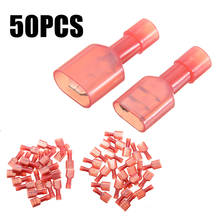 50pcs/lot 22-18AWG Male Female Electrical Wiring Crimp Connector Insulated Crimp Terminal Spade Connectors 2024 - buy cheap