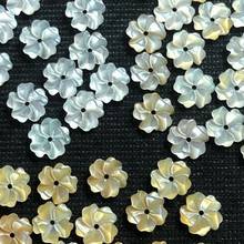 10MM 20Pcs 100% Natural Pearl Mother Yellow Shell Flower Middle Hole Shape Jewelry Beads Jewellery Accessories Findings 2024 - buy cheap