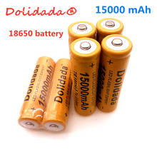 6 шт Dolidada высокого качества 15000 mAh 3,7 V 18650 литий-ионные аккумуляторы Перезаряжаемые батарея для светодиодный/Электронный фонарик 2024 - купить недорого