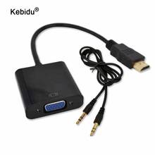 Audio Cable Male To Female 1080P Video Converter HDMI-compatible  to VGA For Xbox 360 for PS3 for Android TV Box Media Player 2024 - buy cheap