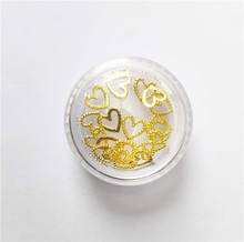 Talismã dourado de metal para unhas, acessórios para manicure, com strass, design 3d, adesivo para manicure japonês 2024 - compre barato