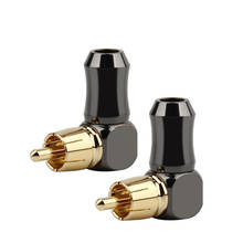 RCA Connectors 90 Degree Right Angle Gold Plated Pure Copper Audio Adapter Hifi Speaker Socket Acoustics Terminal RCA Lotus Plug 2024 - buy cheap