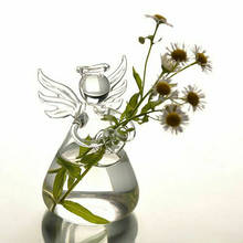 1 шт. Ангел Форма ваза прозрачный цветок, растение, свадебная брошь, подставка для гидропоники контейнер орнамент микро пейзаж домашний офисный, Свадебный декор 2024 - купить недорого
