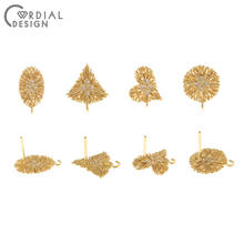 Cordial Design 30Pcs Jewelry Accessories/Hand Made/Geometry Shape/Genuine Gold Plating/CZ Earrings Stud/DIY Jewelry Making 2024 - buy cheap