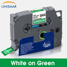 Unismar for 735 Brother 735 12mm Laminated Label Tape White on Green Printer Ribbon Compatible for Brother PT-H110 Label Maker 2024 - buy cheap