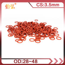 Junta tórica de silicona roja/CS VMQ OD28 3,5mm/32/35/37/38/40/45/48mm, 5 unids/lote 2024 - compra barato