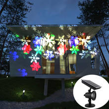 Solar Christmas Snowflake Laser disco Light IP65 Outdoor Moving Snowfall Laser Projector Lamp For New Year Party Wedding decor 2024 - buy cheap