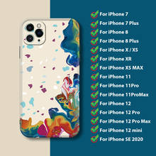 Capa de silicone macio para iphone, várias cores, capinha colorida para iphone 11, 12 pro, max mini, xr, x, xs max, 7, 8 plus, se 2020 2024 - compre barato