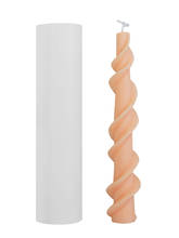 Molde de vela de silicona en espiral Irregular, molde de vela en forma de varilla de tornillo, para decoración de restaurante y hogar 2024 - compra barato