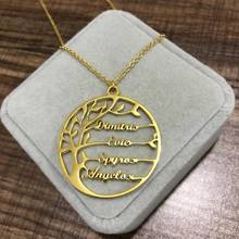 Tree Of Life Necklace Custom Name Necklace For Women Personalized Stainless Steel Letter Choker Necklaces Jewelry Christmas Gift 2024 - buy cheap