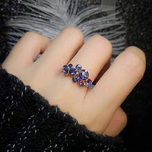 MOONROCY Rose Gold Color Rings Purple Crystal Vintage Party Jewelry Wholesale for Women Girls Wedding Ring Dropshipping Gift 2024 - buy cheap