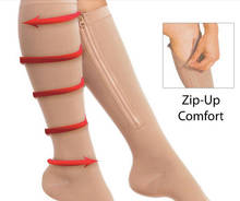 1 Pair Compression socks Zipper Women's Slim Sleeping Beauty Leg Shapper Compression Zipper Socks Prevent varicose veins socks 2024 - buy cheap
