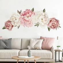 Vivid Creative 3D wall decoration Peony flower watercolor wall stickers Living room bedroom home decoration accessories 2024 - buy cheap