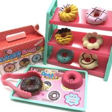 Simulação mini donut loja caixa modelo crianças fingir jogar brinquedos crianças brinquedos educativos meninas presente de aniversário 2024 - compre barato